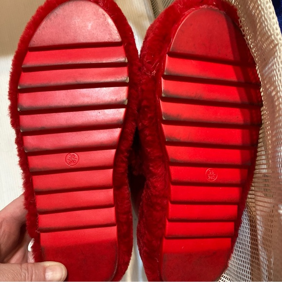 Dizzy Dream Wedge Fur Booties Women – Red Anthony Wang Sz 7 - Picture 6 of 11